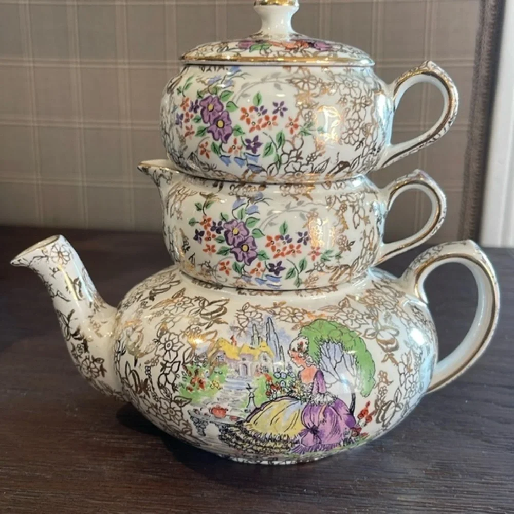 Lord Nelson Ware Pompadour teapot Stacked